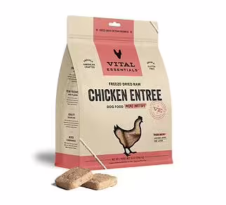 Vital Essentials Dog Food - Freeze-Dried Mini Patties - Chicken 14oz