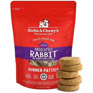 Stella & Chewys Dog Food - Freeze Dried Dinner Patties - Absolutely Rabbit
