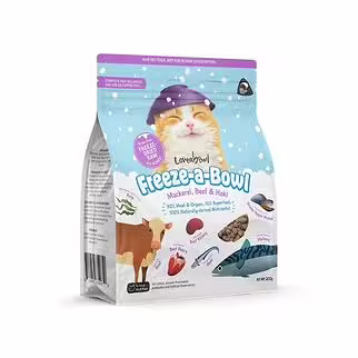 Loveabowl Cat Food - Freeze dried - Mackerel, Beef & Hoki