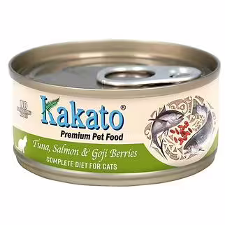 Kakato 卡格貓濕糧 - 全營養系列 - 吞拿魚、三文魚及杞子配方 70g