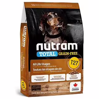 Nutram 加拿大紐頓狗乾糧 - T27 無穀物細粒 - 火雞雞肉及鴨肉配方