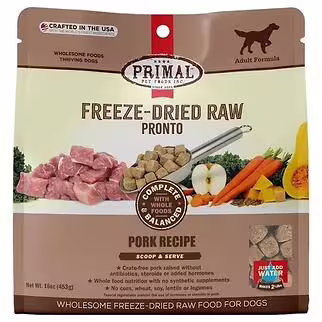 Primal 脫水凍乾狗糧 - 完整均衡豬肉配方 16oz