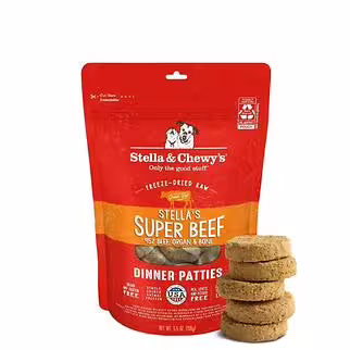 Stella & Chewys Dog Food - Freeze Dried Dinner Patties - Super Beef 5.5oz