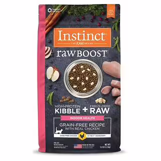 Nature's Variety Instinct Indoor Cat Food - Raw Boost Grain Free - Chicken 5lb