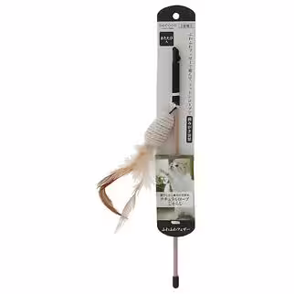 Petio Cat Toy - Necoco Natural Rope Teaser with Fluffy Feather