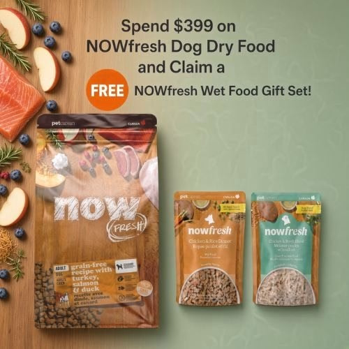 Spend $399 on NOWfresh Dog Dry Food and Claim a FREE NOWfresh Wet Food Gift Set!