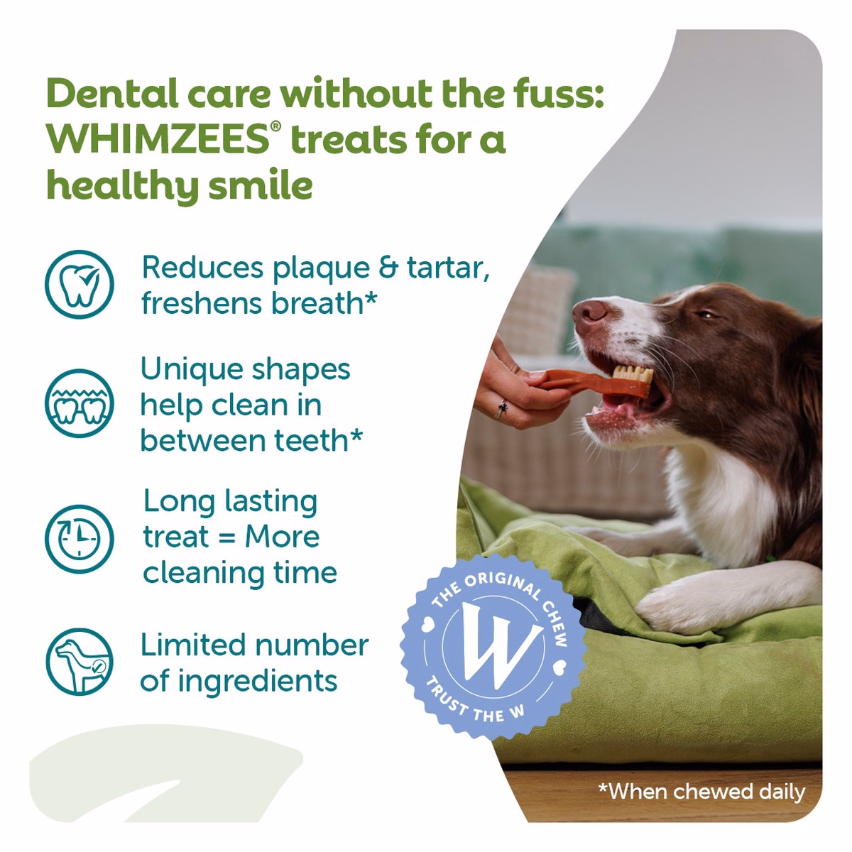 Whimzees dental benefits graphic